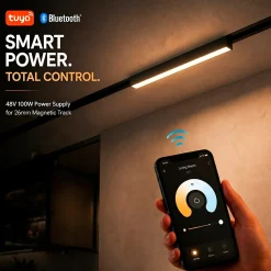 Fuente de alimentación para carril magnético - 26mm - 100W - TUYA SMART