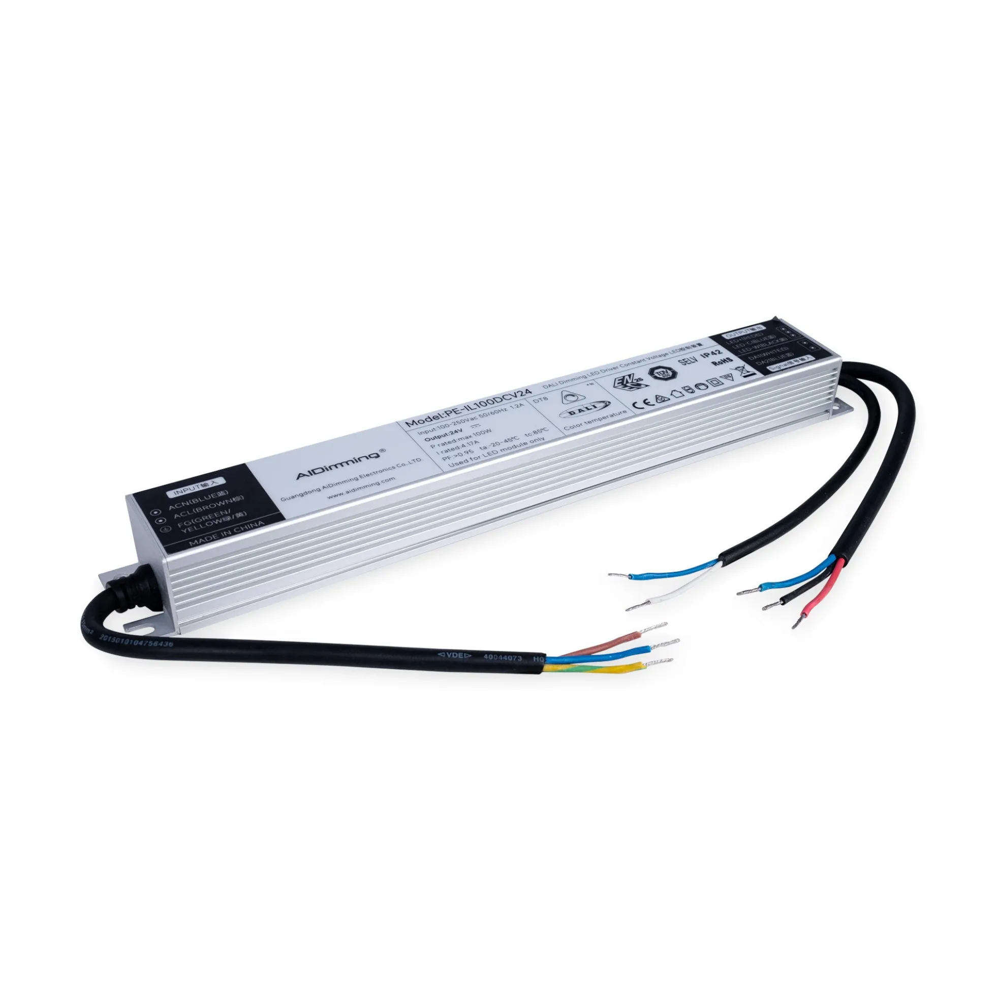 Fuente de alimentación regulable DALI DT8 - 24V DC - 4.17A - 100W