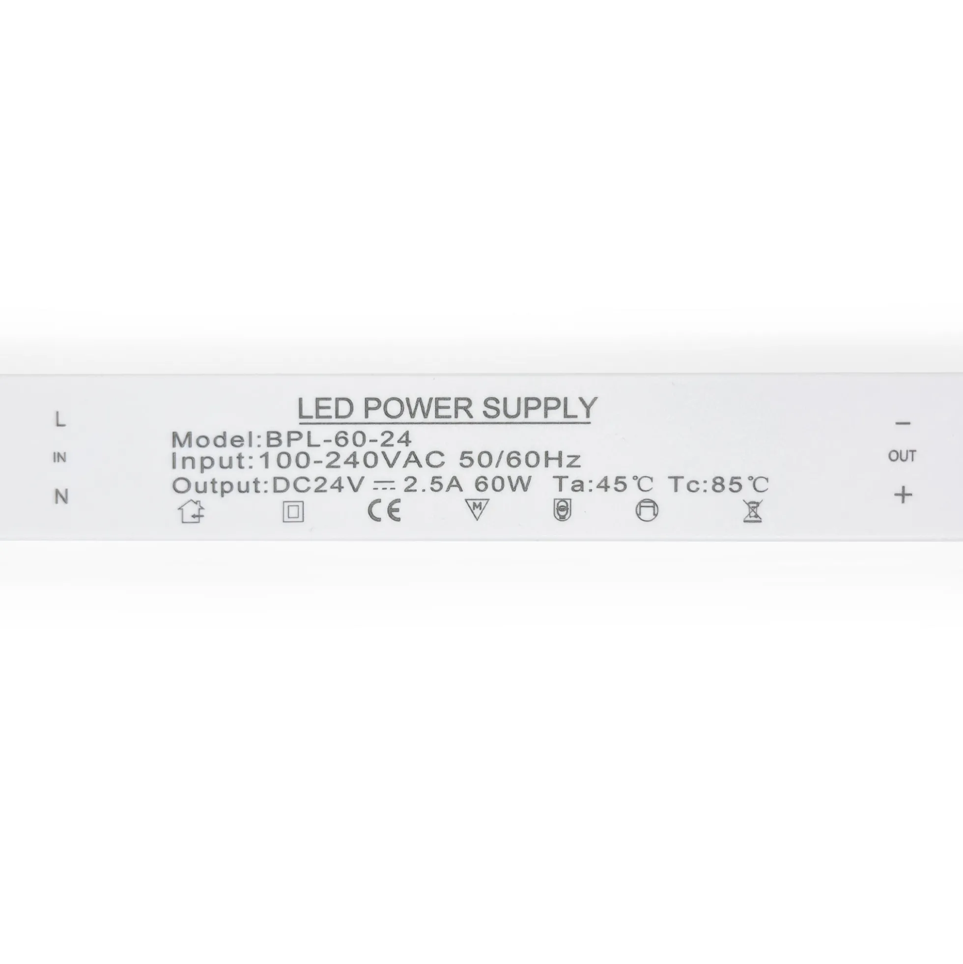 Fuente de alimentación Slim - 24V - 60W - 2.5A
