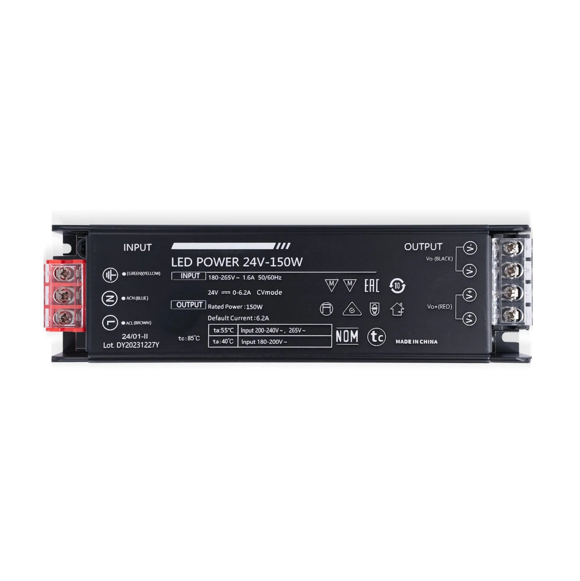 Fuente de alimentación Slim 150W 24V - 6.25A - Alta eficiencia - IP20