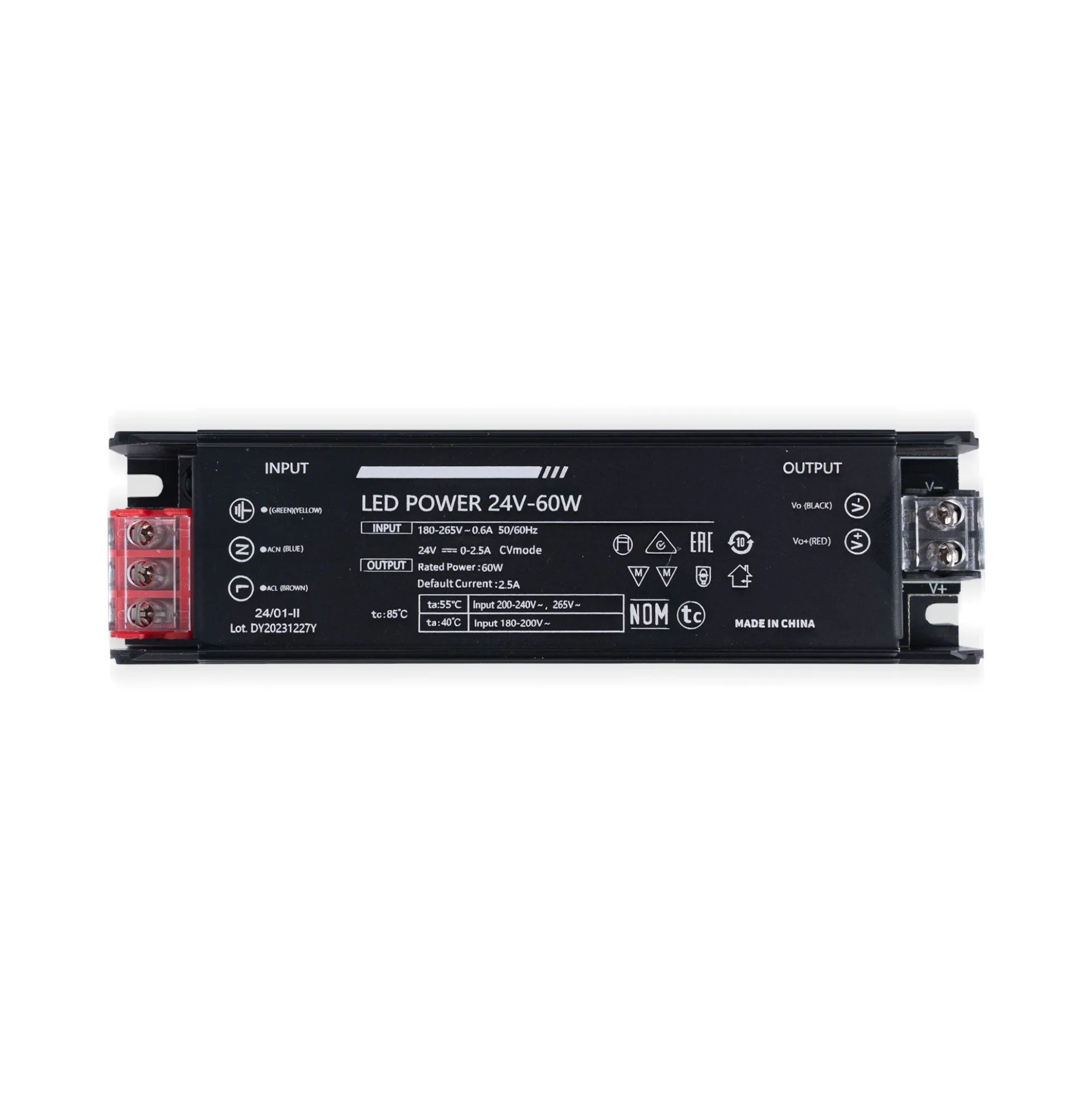 Fuente de alimentación Slim 60W 24V - 2.5A - Alta eficiencia - IP20