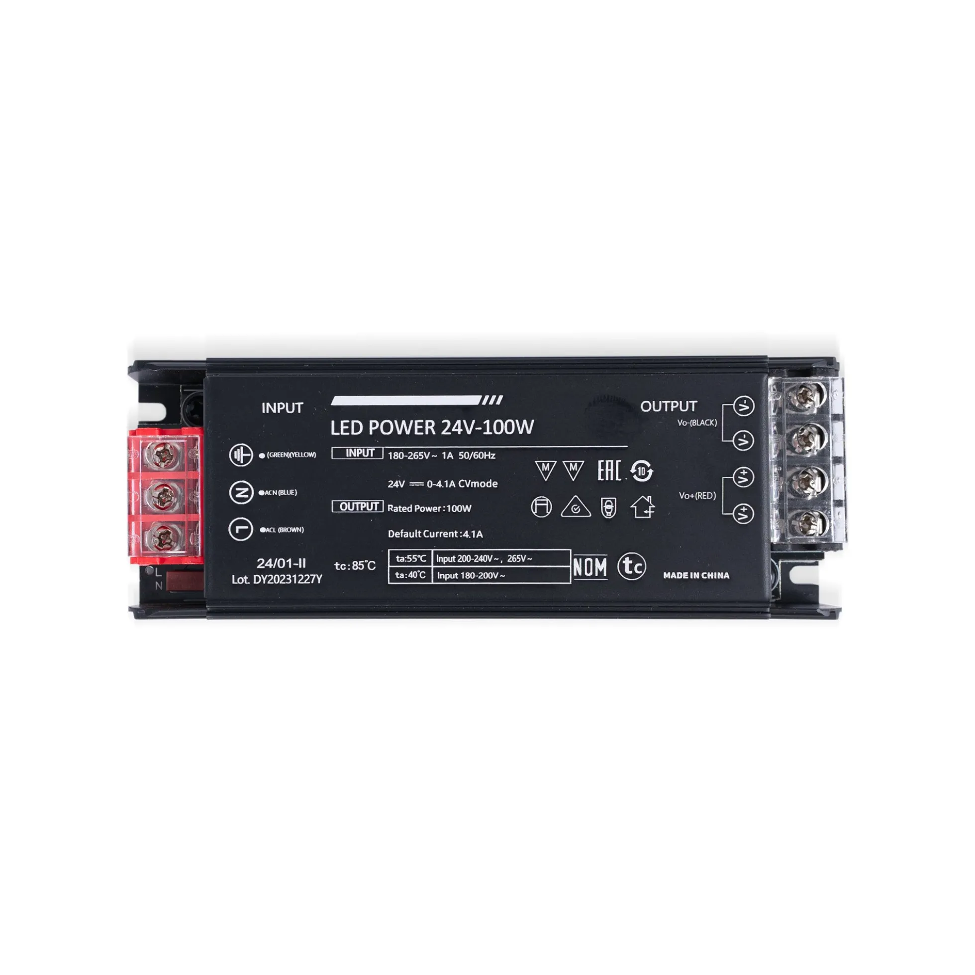 Fuente de alimentación Slim 100W 24V - 4.1A - Alta eficiencia - IP20