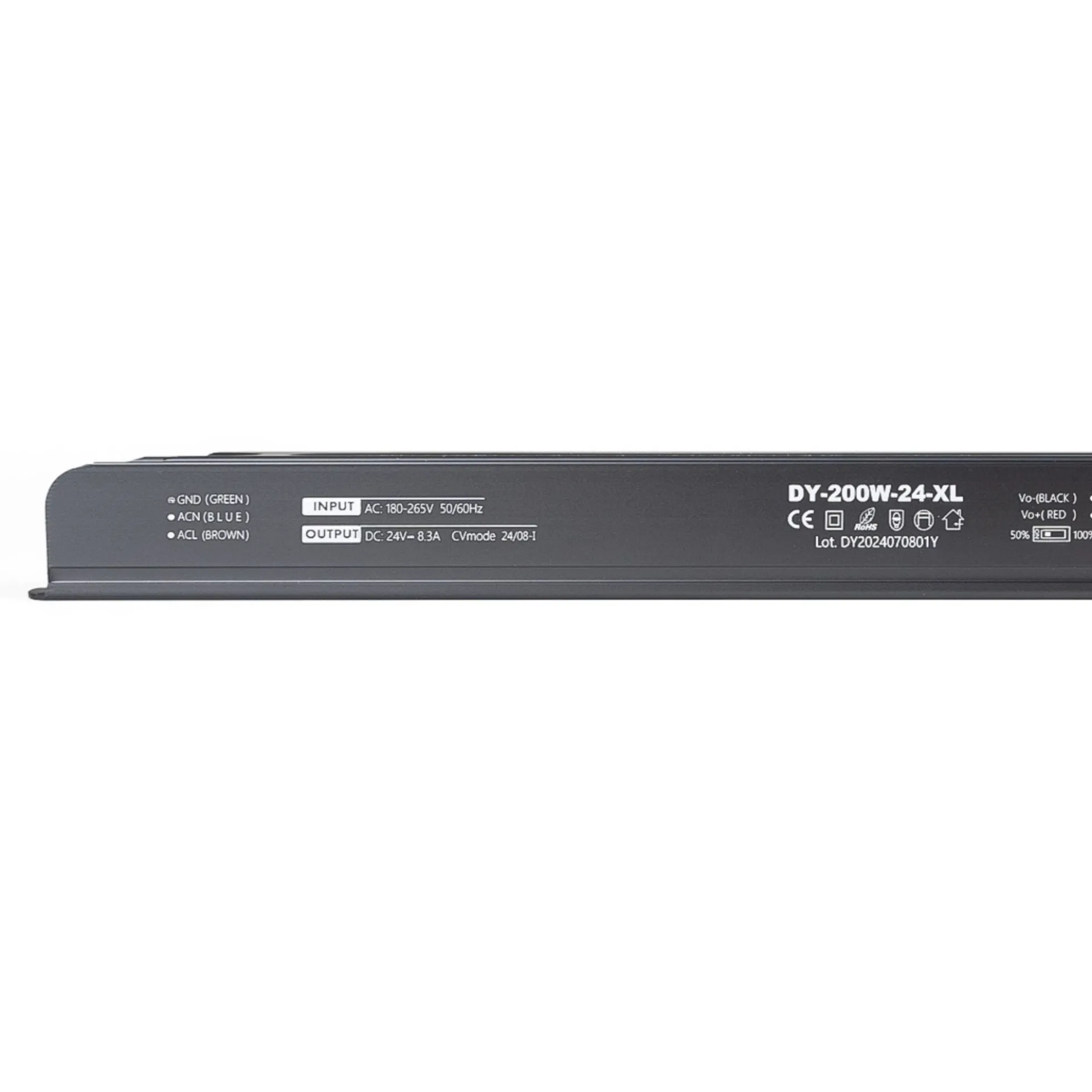Fuente de alimentación Slim 200W 24V - 8A - Alta eficiencia - IP20