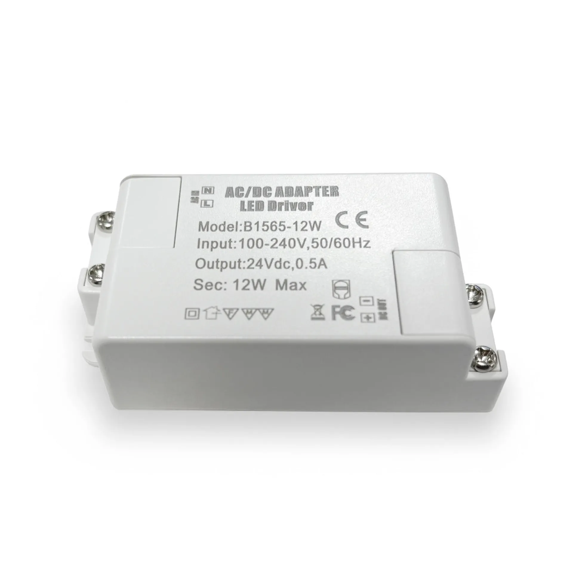 Fuente de alimentación 24V DC 12W 0.5A 100-240V