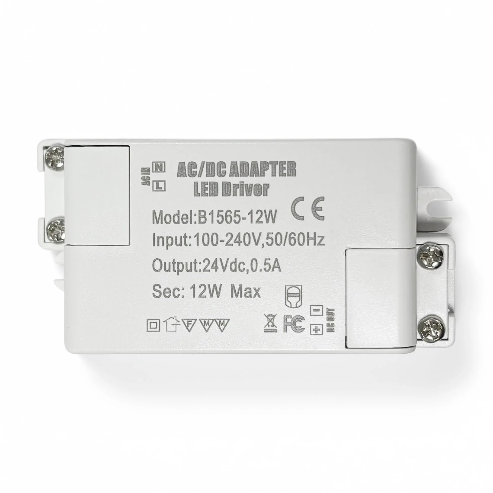 Fuente de alimentación 24V DC 12W 0.5A 100-240V