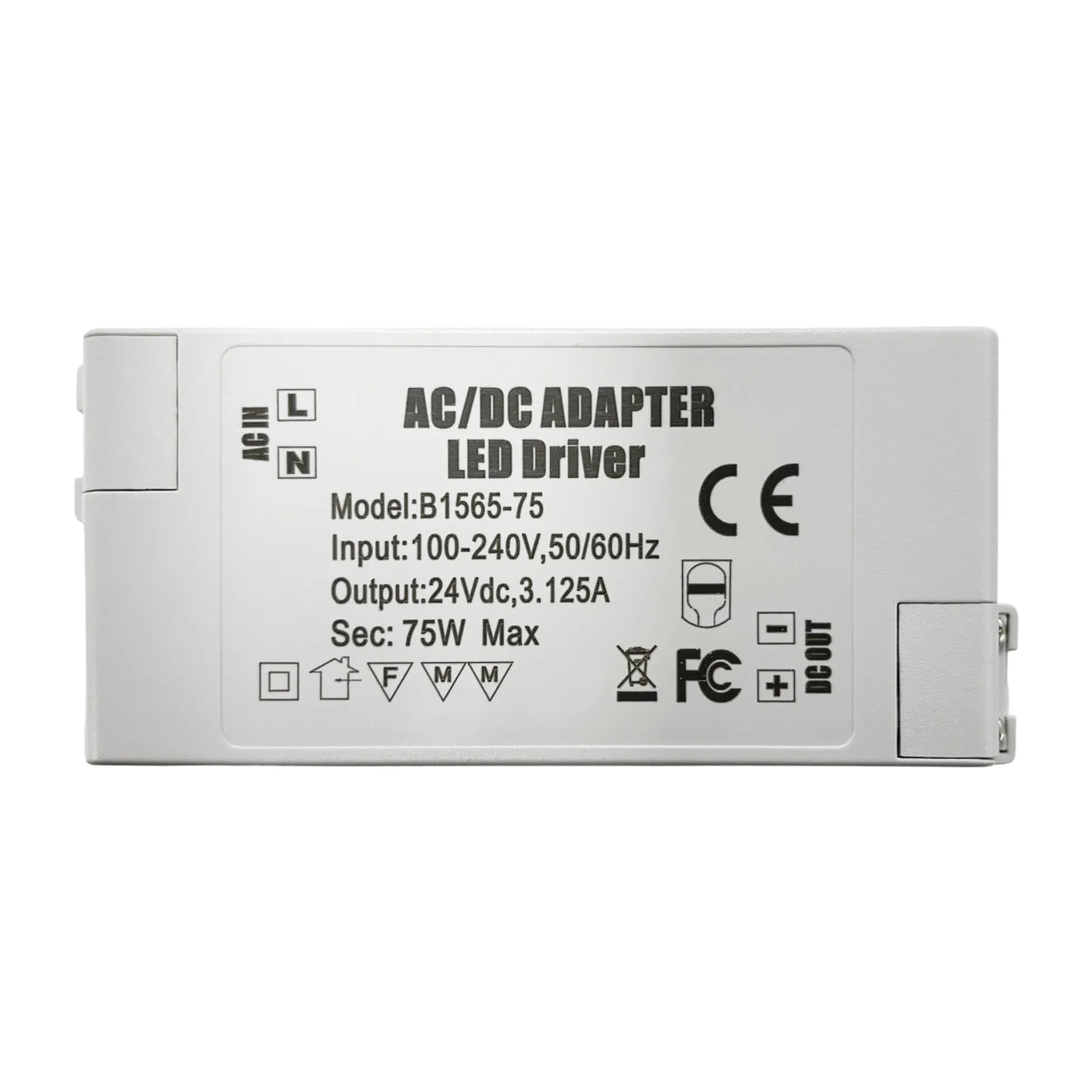 Fuente de alimentación 24V DC 75W 3.1A 100-240V