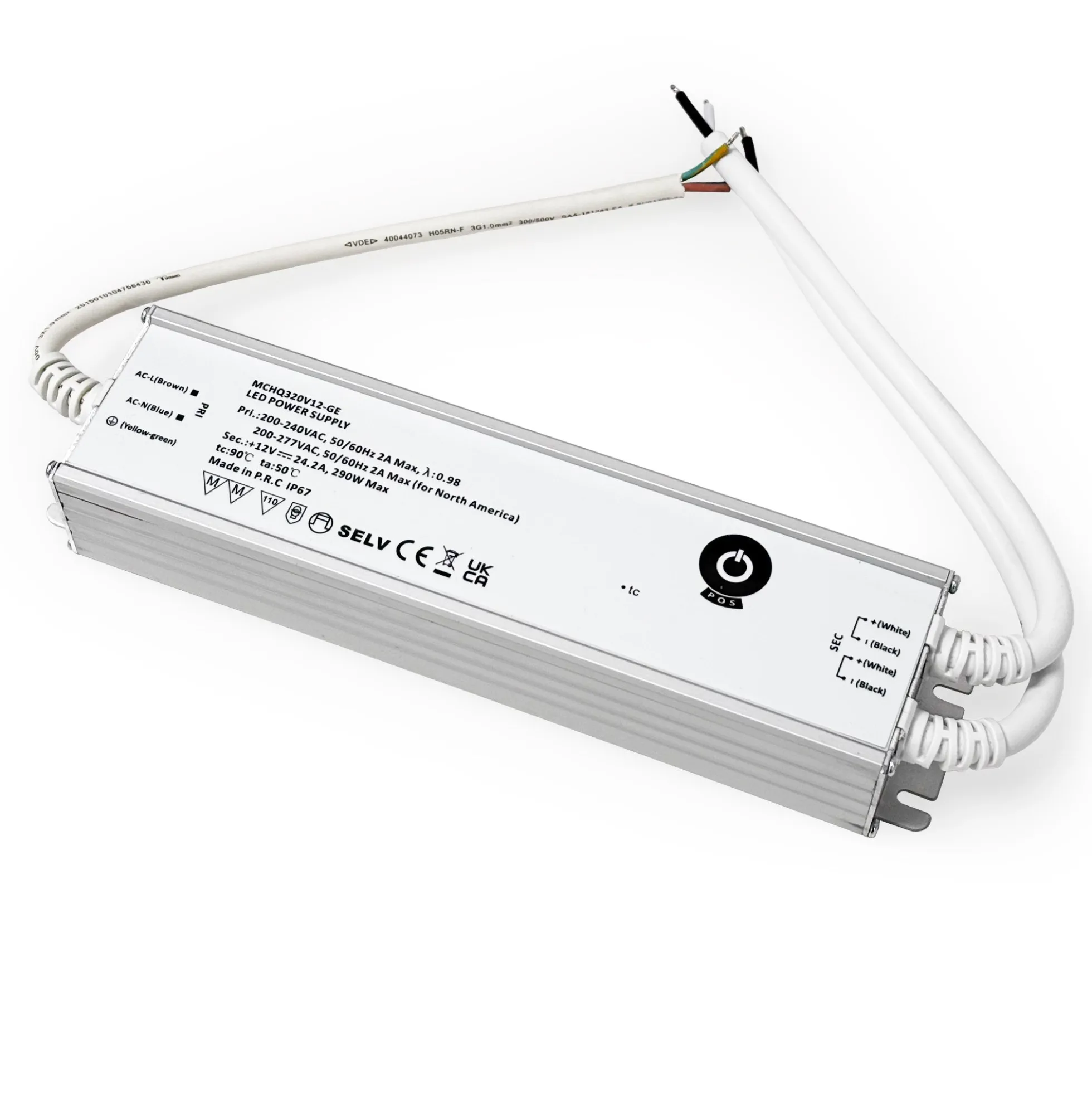 Fuente de alimentación - 12V - 290W - 24.2A - IP67