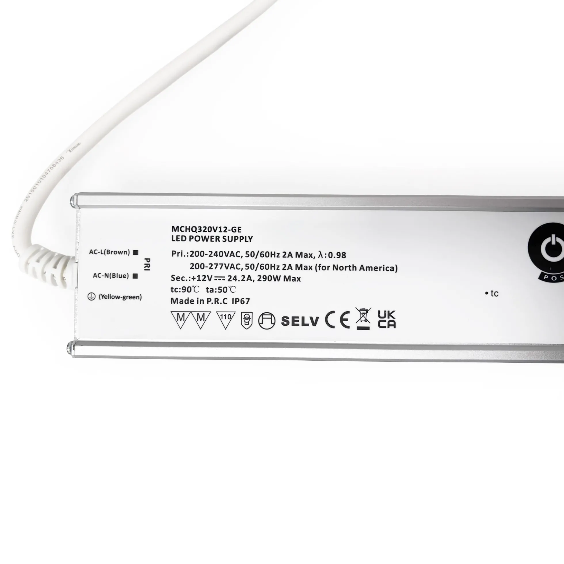 Fuente de alimentación - 12V - 290W - 24.2A - IP67