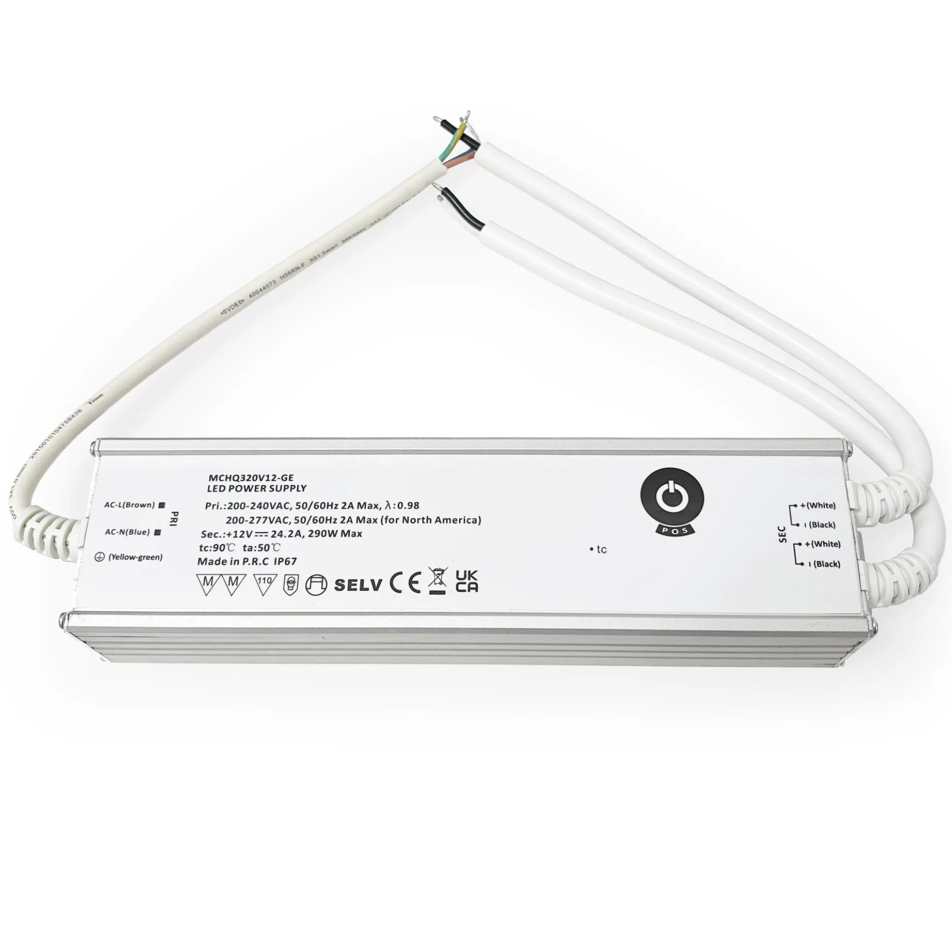 Fuente de alimentación - 12V - 290W - 24.2A - IP67
