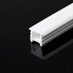Funda de silicona flexible blanca - Tira LED a neón - 10x10 mm - Curvatura vertical - Empotrable