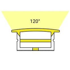Funda de silicona flexible blanca - Tira LED a neón - 10x20 mm - Empotrable