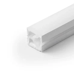 Funda de silicona flexible blanca - Tira LED a neón - 10x10 mm - Curvatura horizontal - Superficie