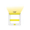 Funda de silicona flexible negra - Tira LED a neón - 16x16 mm - Superficie