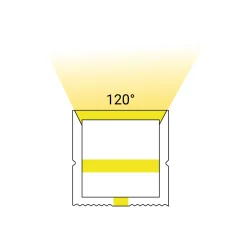 Funda de silicona flexible negra - Tira LED a neón - 16x16 mm - Superficie