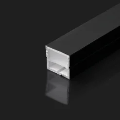 Funda de silicona flexible negra - Tira LED a neón - 16x16 mm - Superficie