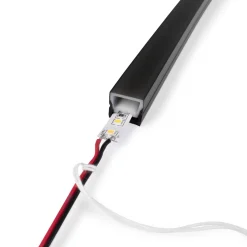 Funda de silicona flexible negra - Tira LED a neón - 12x12 mm - Superficie