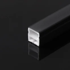 Funda de silicona flexible negra - Tira LED a neón - 12x12 mm - Superficie
