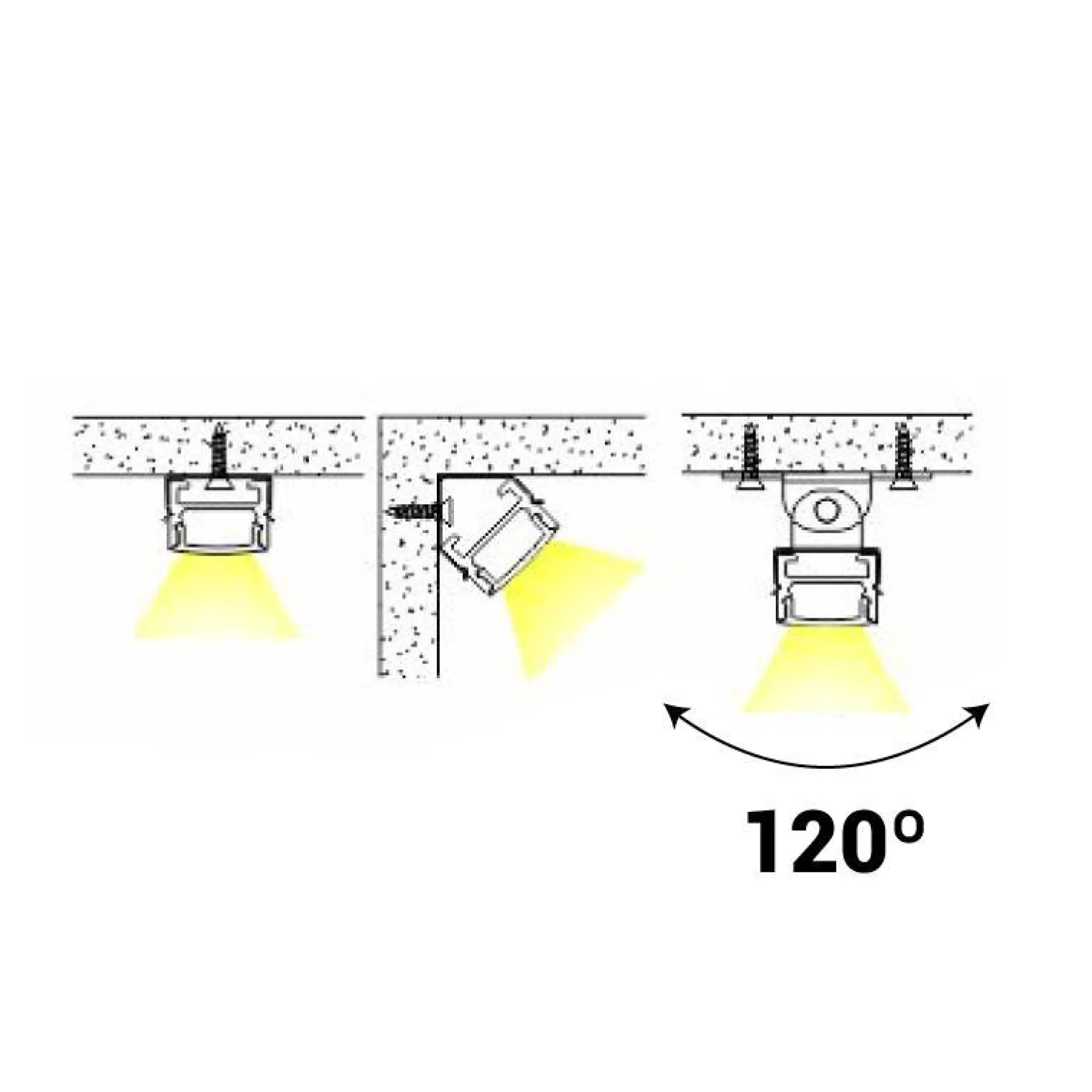 Grapa metálica para sujeción de perfiles 18x12mm (1ud)