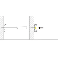 GRAPA METÁLICA PARA SUJECIÓN PERFIL FLEXIBLE 18X6MM