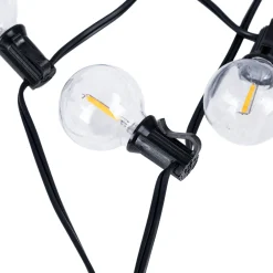 Guirnalda solar exterior - 25 Bombillas LED filamento E10 - IP44 - 9,2 metros
