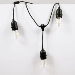 Guirnalda solar exterior - 15 Bombillas LED filamento E27 - IP44 - 10 metros