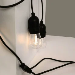 Guirnalda solar exterior - 15 Bombillas LED filamento E27 - IP44 - 10 metros