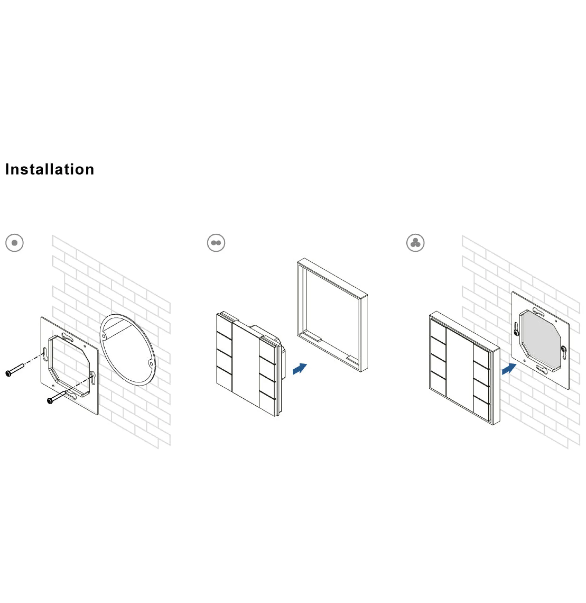 Interruptor de pared DALI-2 - 4 teclas programables - Bus DALI