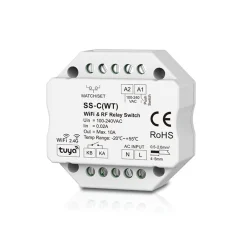 Interruptor Relay - WiFi+RF - 100-240V AC - 10A-8A-6A - TUYA - Skydance