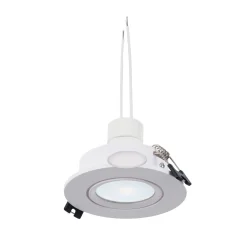 KIT - Aro downlight basculante Ø75mm + Bombilla GU10 5W + Casquillo GU10