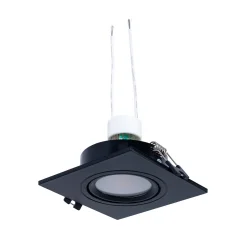 KIT Aro downlight cuadrado 93x93mm + Bombilla GU10 6W + Casquillo