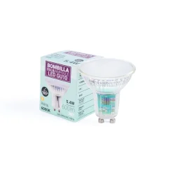 KIT Aro downlight cuadrado 93x93mm + Bombilla GU10 6W + Casquillo
