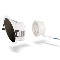 KIT Aro downlight redondo asimétrico Ø85mm + Módulo LED MR16 5W