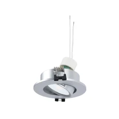 KIT Aro empotrable basculante Ø90mm + Bombilla GU10 6W + Portalámparas