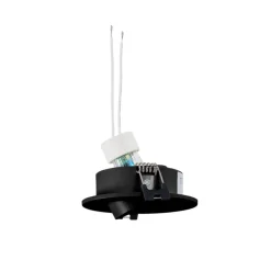 KIT Aro empotrable basculante Ø90mm + Bombilla GU10 6W + Portalámparas