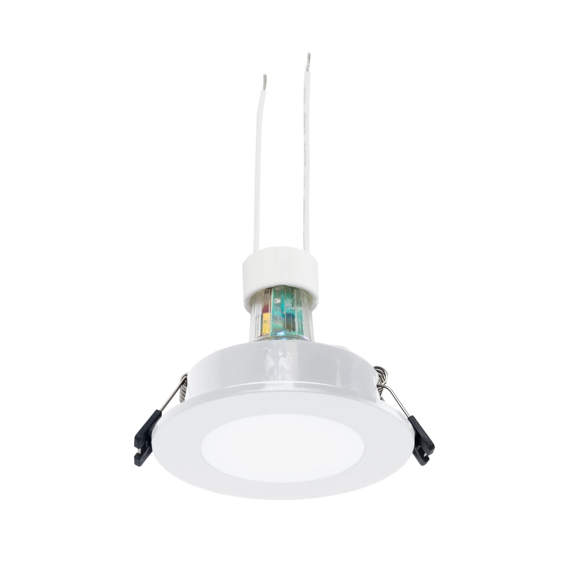 KIT Aro empotrable estanco Ø90mm + Bombilla GU10 6W + Portalámparas