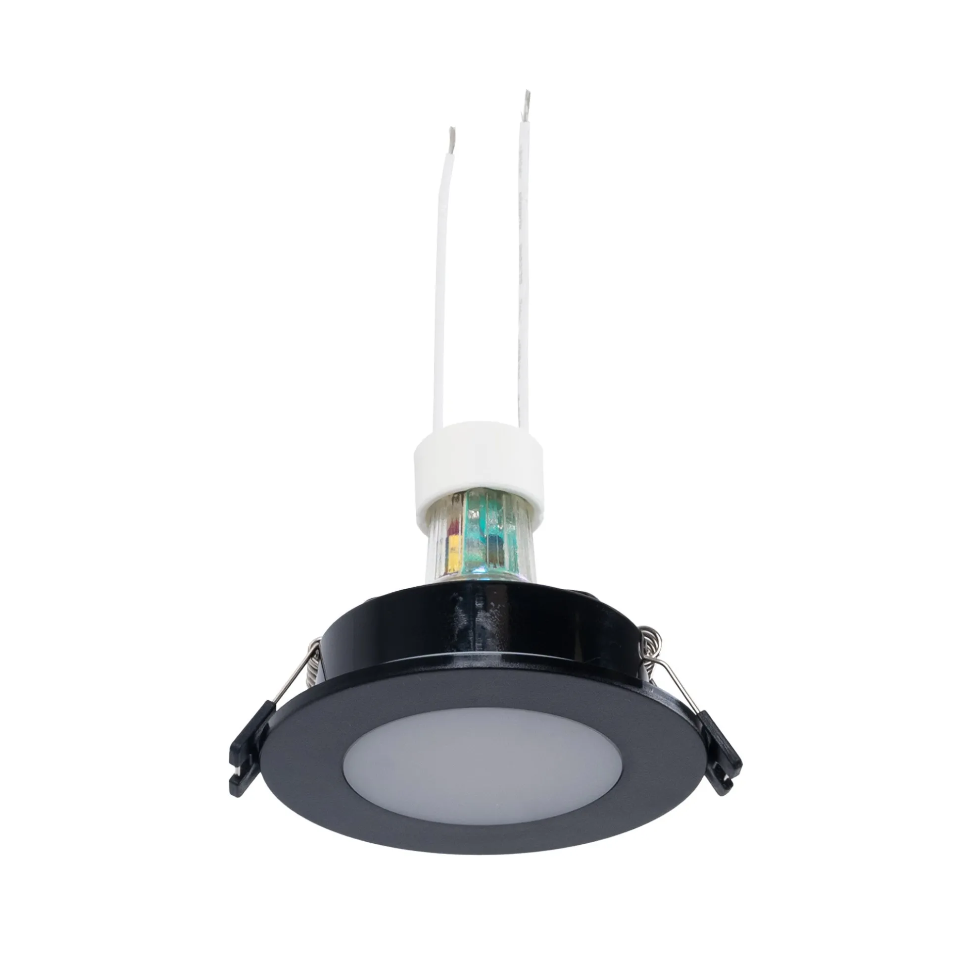 KIT Aro empotrable estanco Ø90mm + Bombilla GU10 6W + Portalámparas