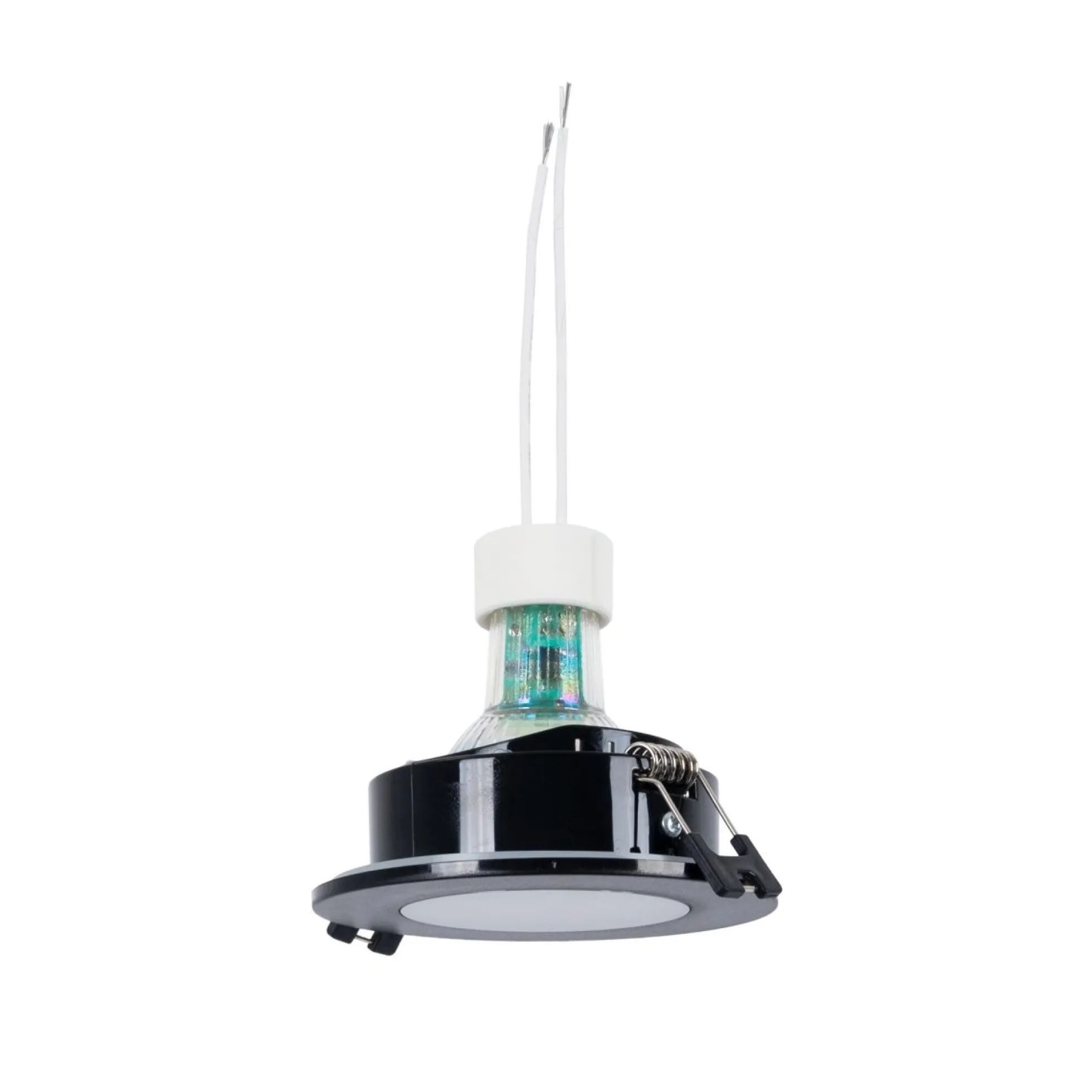 KIT Aro empotrable estanco Ø90mm + Bombilla GU10 6W + Portalámparas