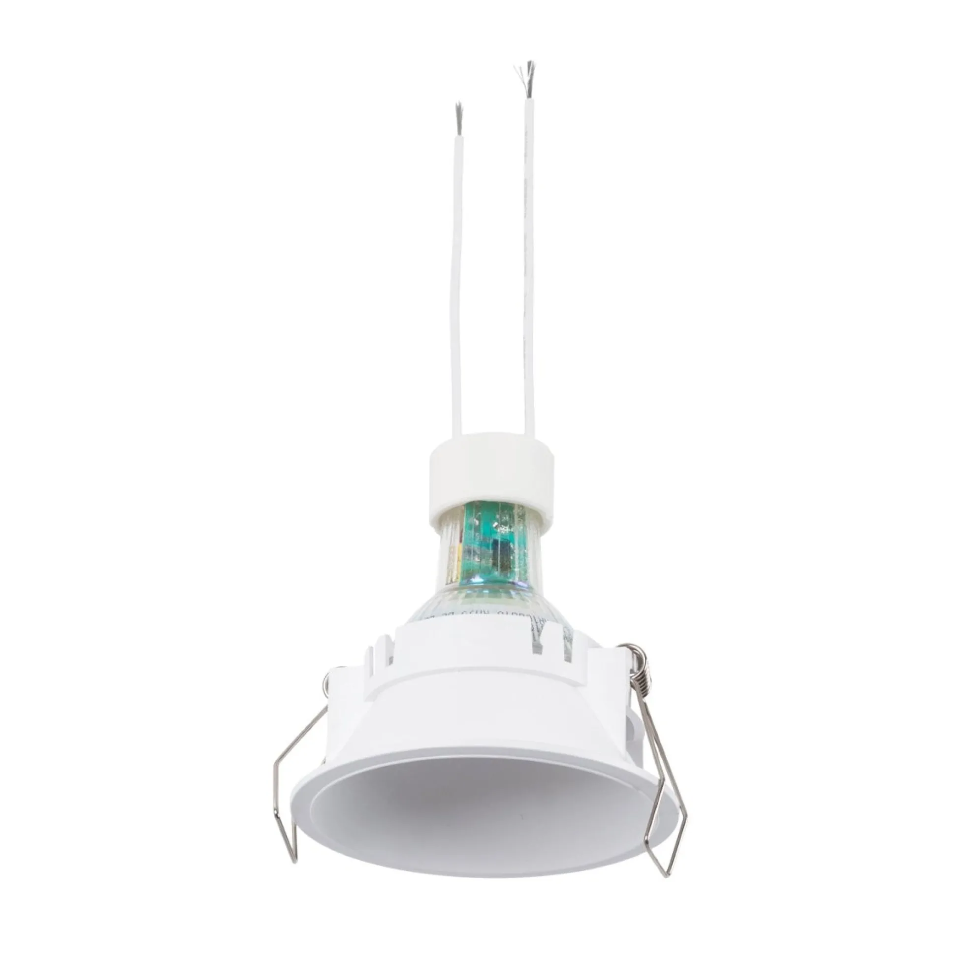 KIT Aro empotrable fijo Ø82mm + Bombilla GU10 6W + Portalámparas