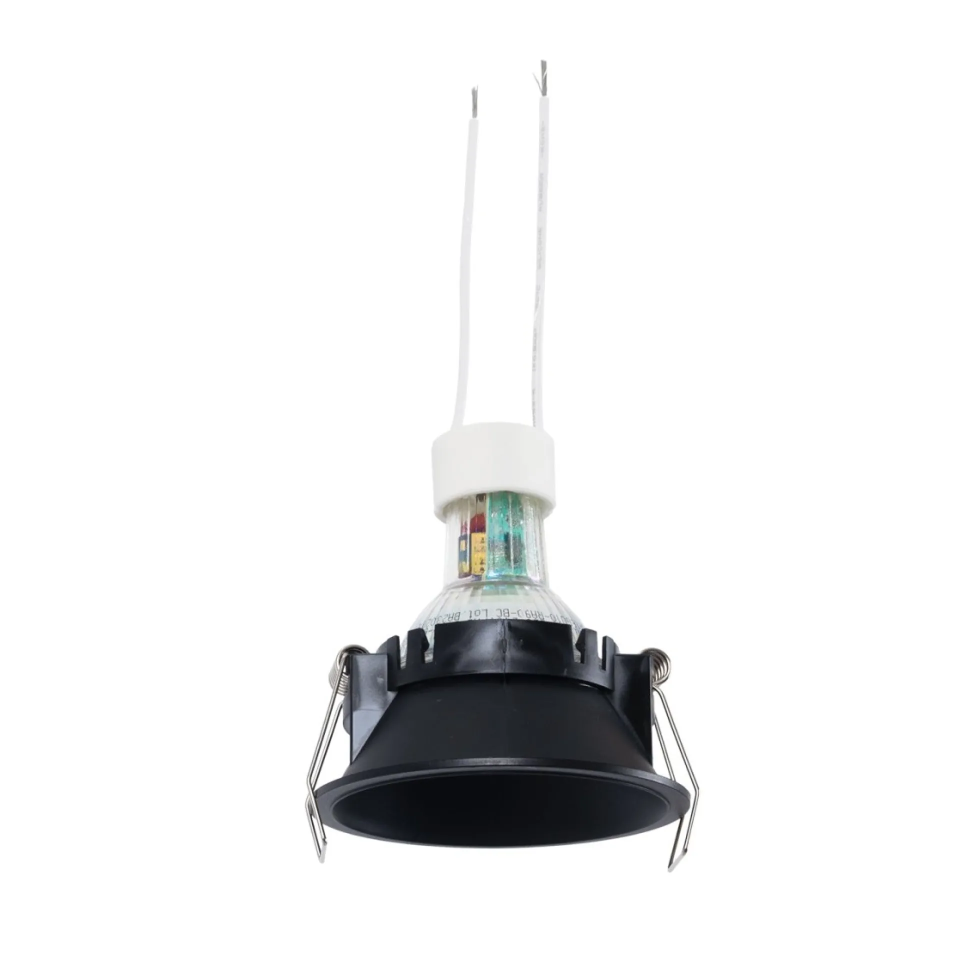KIT Aro empotrable fijo Ø82mm + Bombilla GU10 6W + Portalámparas