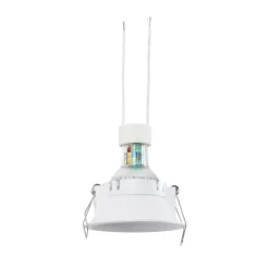 KIT Aro empotrable fijo Ø82mm + Bombilla GU10 6W + Portalámparas