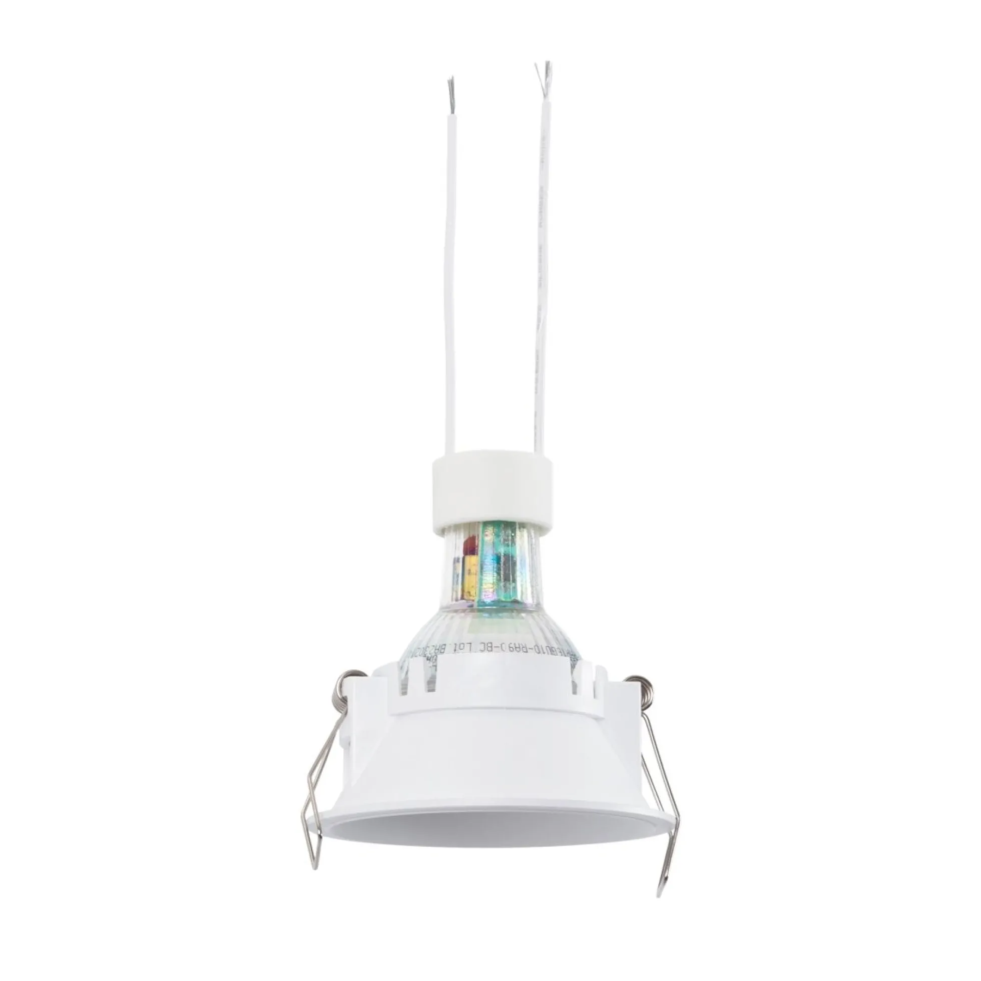 KIT Aro empotrable fijo Ø82mm + Bombilla GU10 6W + Portalámparas