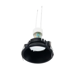 KIT Aro empotrable fijo Ø82mm + Bombilla GU10 6W + Portalámparas