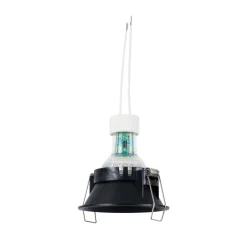 KIT Aro empotrable fijo Ø82mm + Bombilla GU10 6W + Portalámparas