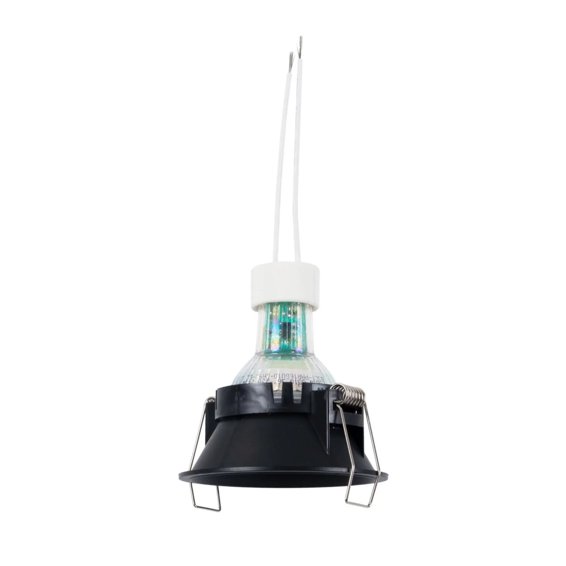 KIT Aro empotrable fijo Ø82mm + Bombilla GU10 6W + Portalámparas
