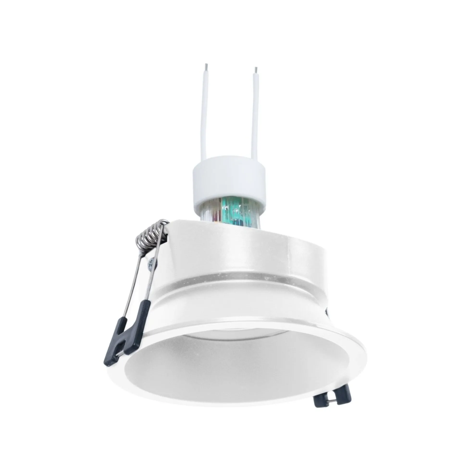 KIT Aro empotrable Ø93mm + Bombilla GU10 6W + Portalámparas