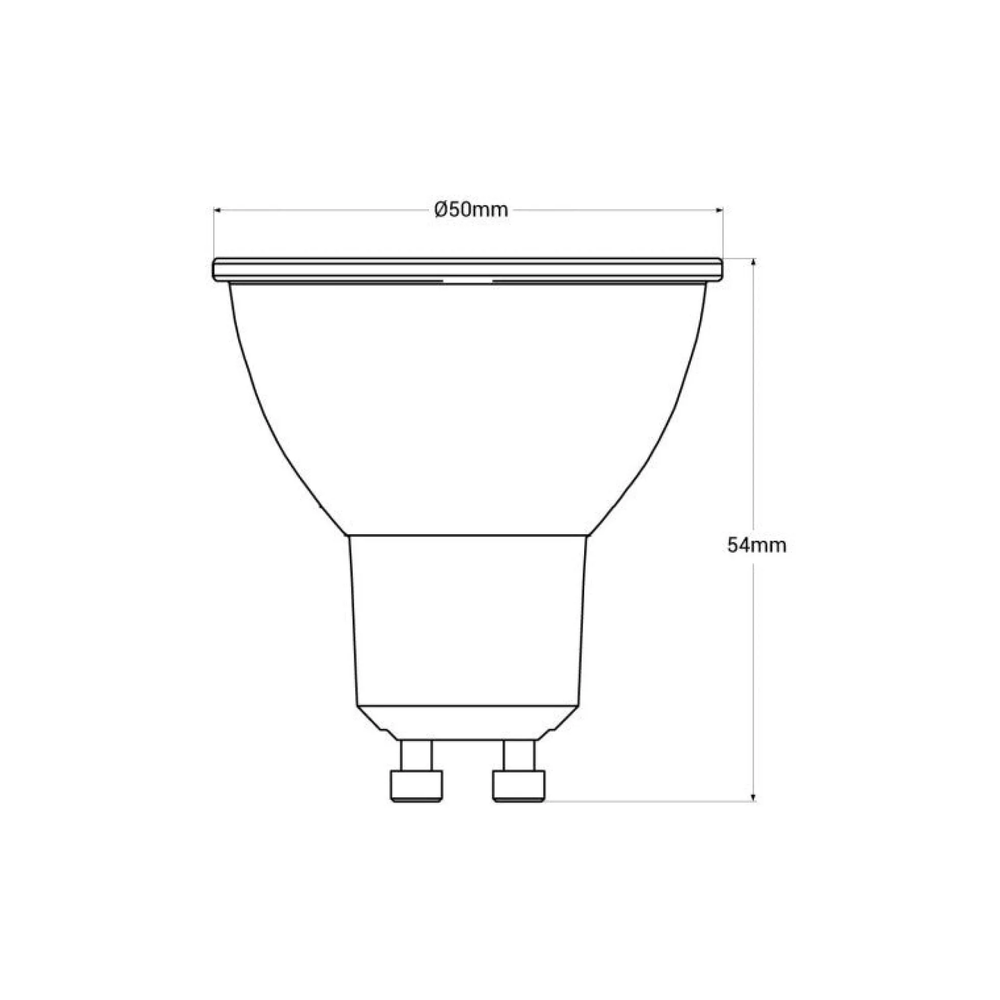 KIT Aro empotrable Ø93mm + Bombilla GU10 6W + Portalámparas