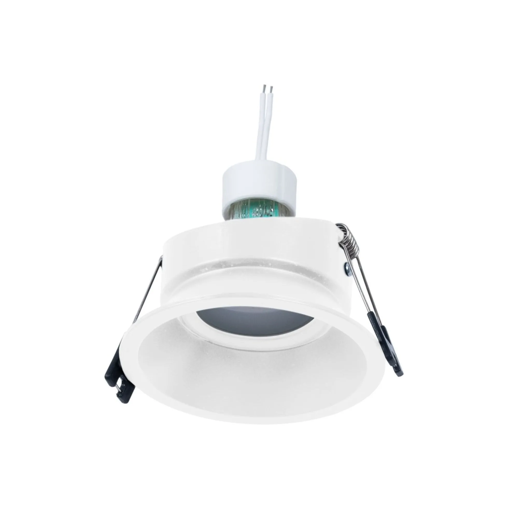 KIT Aro empotrable Ø93mm + Bombilla GU10 6W + Portalámparas