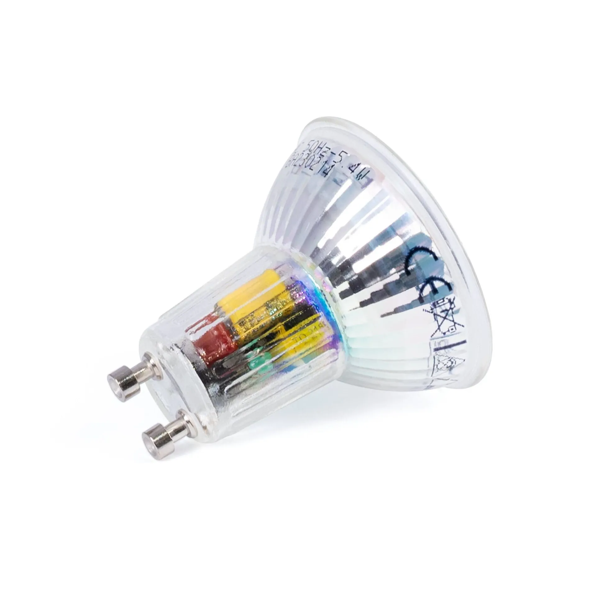 KIT Aro empotrable Ø93mm + Bombilla GU10 6W + Portalámparas