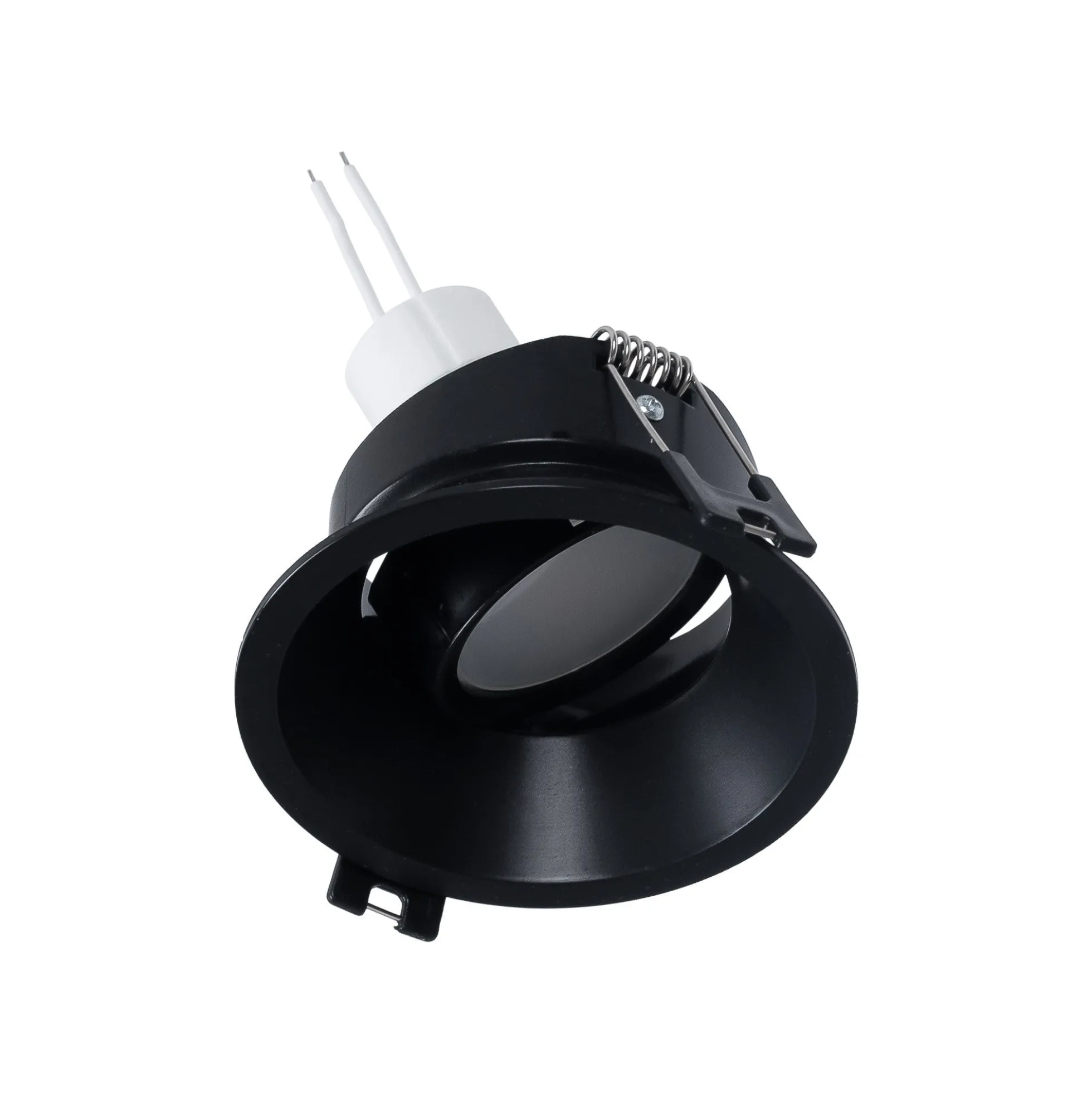 KIT Aro empotrable Ø93mm + Bombilla GU10 6W + Portalámparas