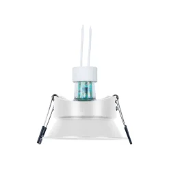 KIT Aro empotrable Ø93mm + Bombilla GU10 6W + Portalámparas